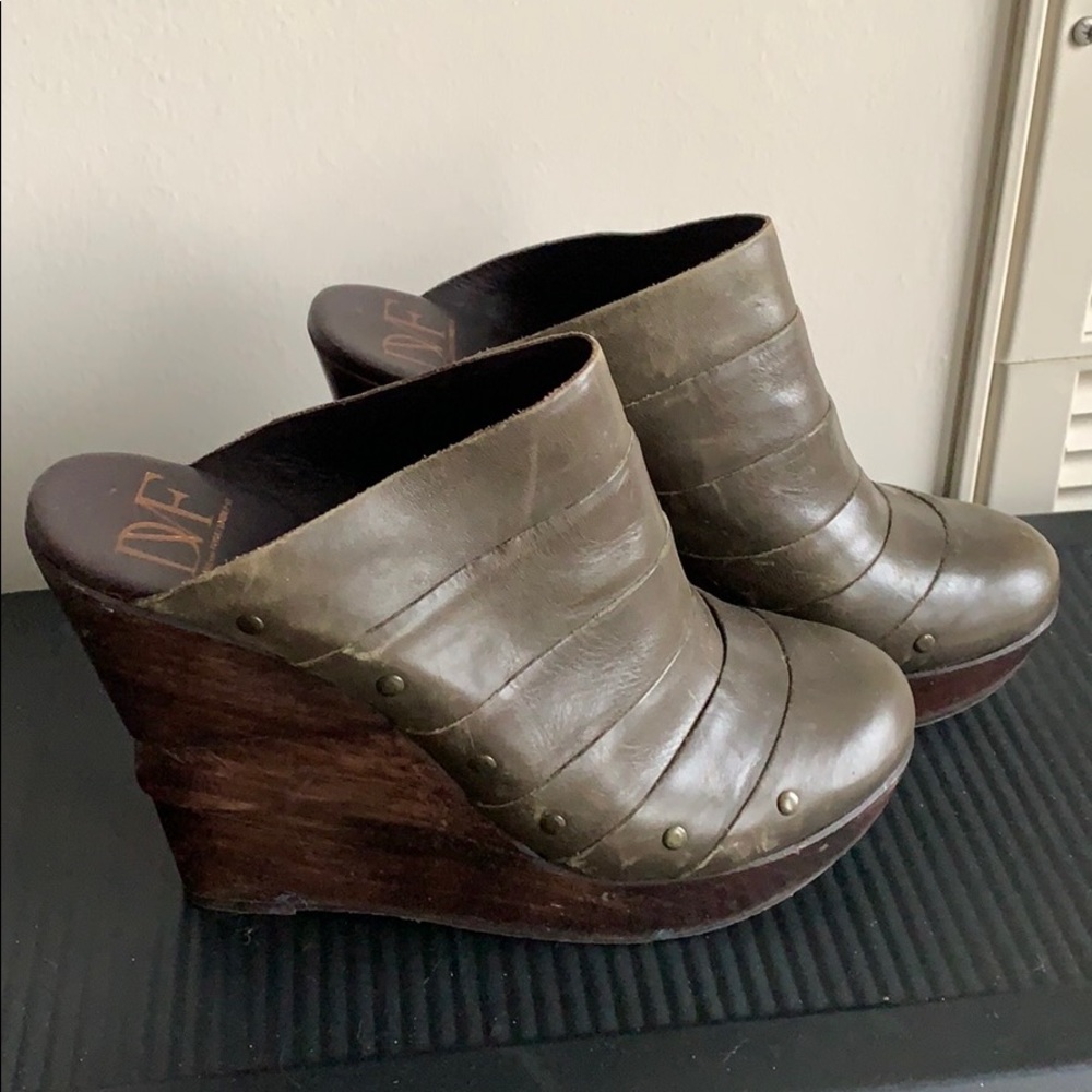 Platform stacked Diane Von Furstenberg mules